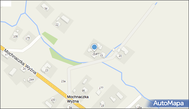 Mochnaczka Wyżna, Mochnaczka Wyżna, 21A, mapa Mochnaczka Wyżna