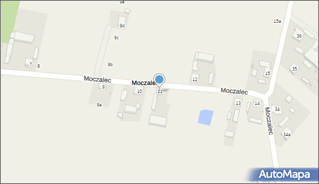 Moczalec, Moczalec, 11, mapa Moczalec