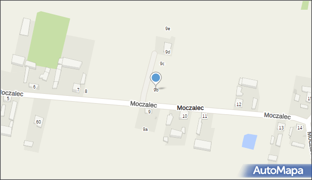 Moczalec, Moczalec, 9b, mapa Moczalec