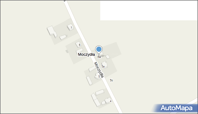 Moczydła, Moczydła, 6a, mapa Moczydła