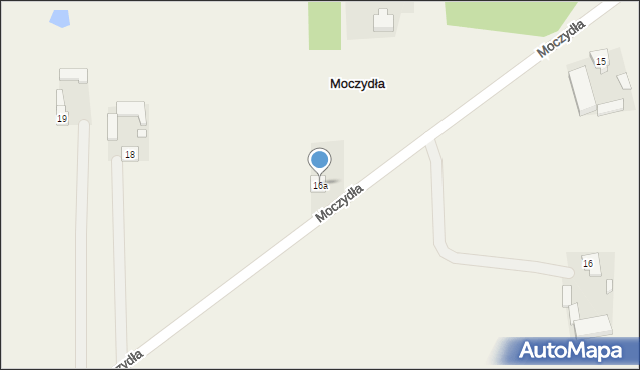 Moczydła, Moczydła, 16a, mapa Moczydła