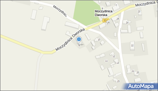 Moczydlnica Dworska, Moczydlnica Dworska, 9, mapa Moczydlnica Dworska