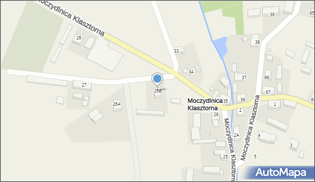 Moczydlnica Klasztorna, Moczydlnica Klasztorna, 26B, mapa Moczydlnica Klasztorna