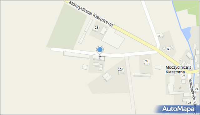 Moczydlnica Klasztorna, Moczydlnica Klasztorna, 27, mapa Moczydlnica Klasztorna