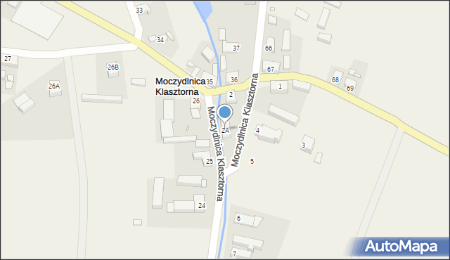 Moczydlnica Klasztorna, Moczydlnica Klasztorna, 2A, mapa Moczydlnica Klasztorna