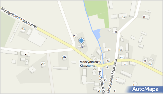 Moczydlnica Klasztorna, Moczydlnica Klasztorna, 34, mapa Moczydlnica Klasztorna