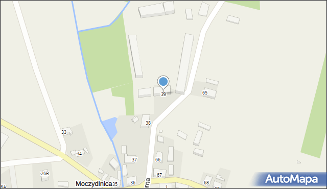 Moczydlnica Klasztorna, Moczydlnica Klasztorna, 39, mapa Moczydlnica Klasztorna