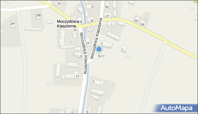 Moczydlnica Klasztorna, Moczydlnica Klasztorna, 5, mapa Moczydlnica Klasztorna