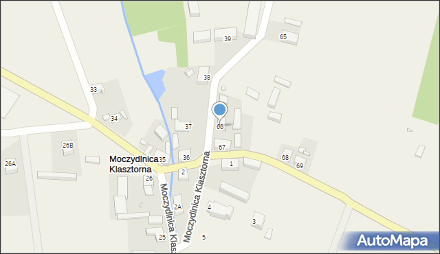 Moczydlnica Klasztorna, Moczydlnica Klasztorna, 66, mapa Moczydlnica Klasztorna