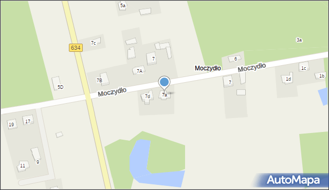 Moczydło, Moczydło, 7a, mapa Moczydło