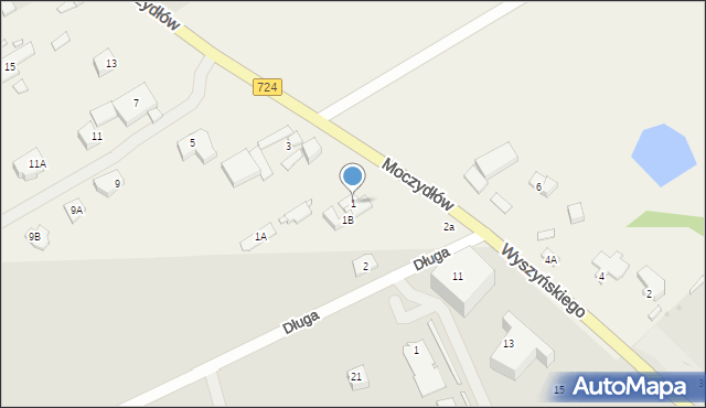 Moczydłów, Moczydłów, 1, mapa Moczydłów