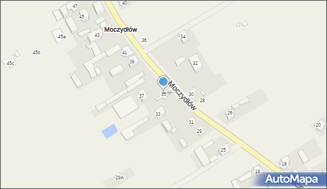 Moczydłów, Moczydłów, 35, mapa Moczydłów