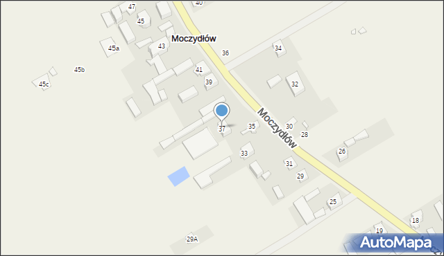 Moczydłów, Moczydłów, 37, mapa Moczydłów