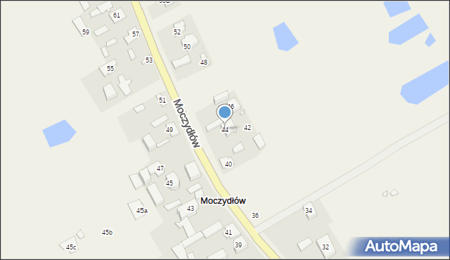 Moczydłów, Moczydłów, 44, mapa Moczydłów