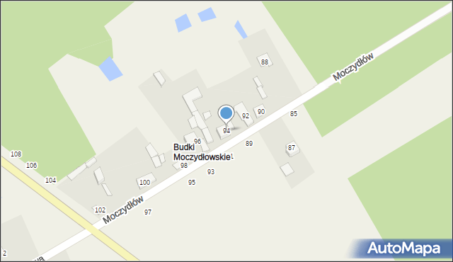 Moczydłów, Moczydłów, 94, mapa Moczydłów