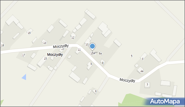 Moczydły, Moczydły, 10A, mapa Moczydły