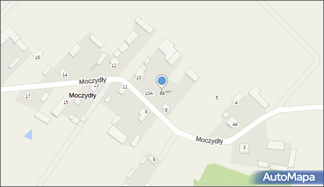 Moczydły, Moczydły, 8a, mapa Moczydły