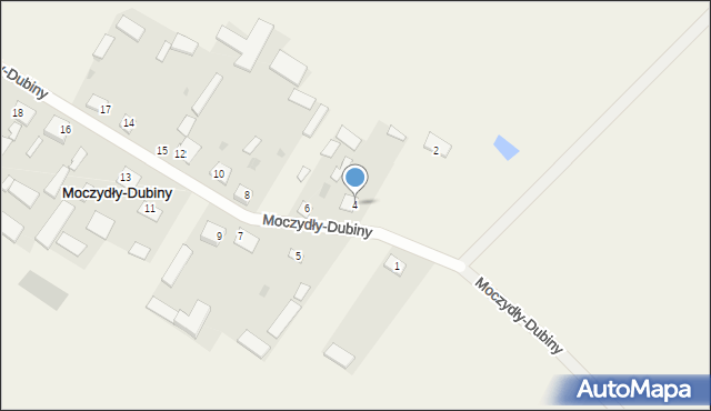 Moczydły-Dubiny, Moczydły-Dubiny, 4, mapa Moczydły-Dubiny