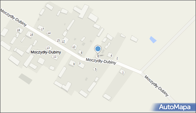 Moczydły-Dubiny, Moczydły-Dubiny, 6, mapa Moczydły-Dubiny