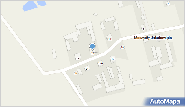 Moczydły-Jakubowięta, Moczydły-Jakubowięta, 13, mapa Moczydły-Jakubowięta