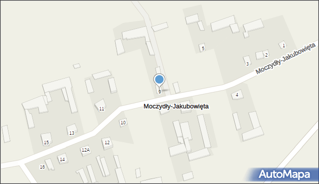 Moczydły-Jakubowięta, Moczydły-Jakubowięta, 9, mapa Moczydły-Jakubowięta