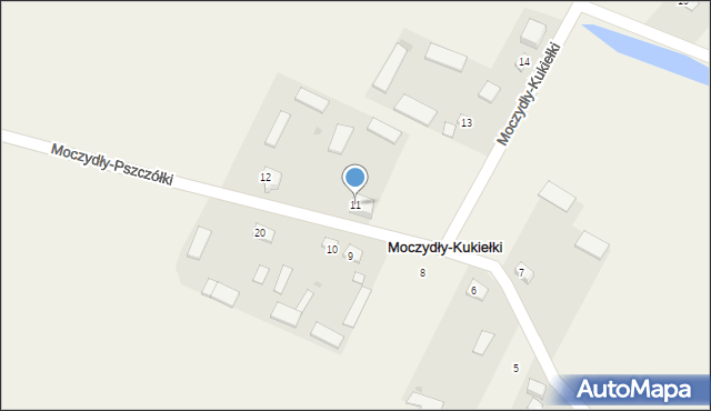 Moczydły-Kukiełki, Moczydły-Kukiełki, 11, mapa Moczydły-Kukiełki