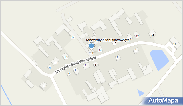 Moczydły-Stanisławowięta, Moczydły-Stanisławowięta, 13, mapa Moczydły-Stanisławowięta