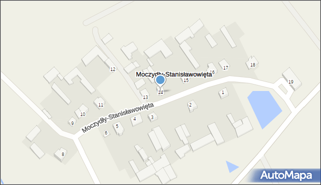 Moczydły-Stanisławowięta, Moczydły-Stanisławowięta, 14, mapa Moczydły-Stanisławowięta