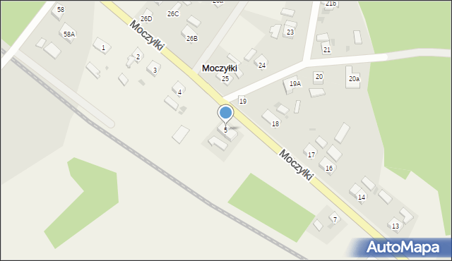 Moczyłki, Moczyłki, 5, mapa Moczyłki