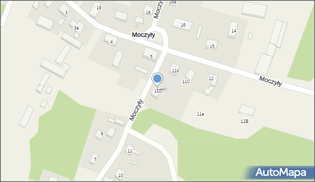 Moczyły, Moczyły, 11D, mapa Moczyły