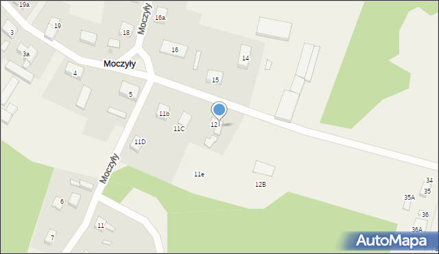 Moczyły, Moczyły, 12a, mapa Moczyły