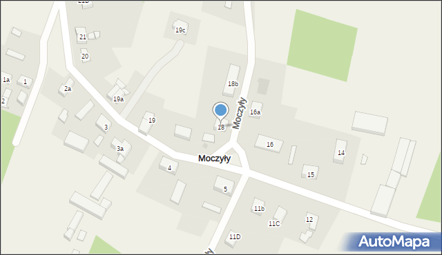 Moczyły, Moczyły, 18, mapa Moczyły