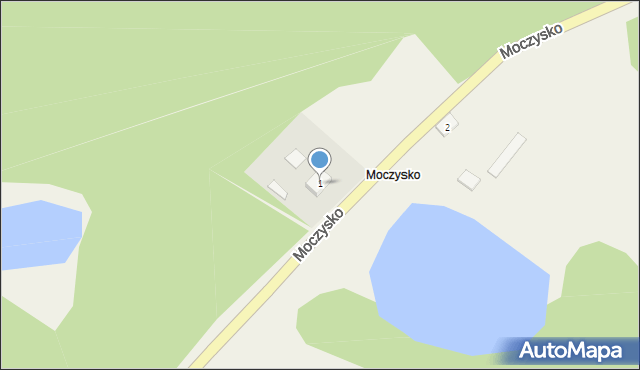 Moczysko, Moczysko, 1, mapa Moczysko