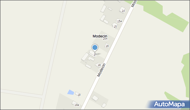 Modecin, Modecin, 17, mapa Modecin