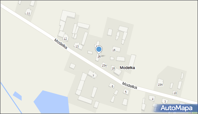 Modełka, Modełka, 15, mapa Modełka