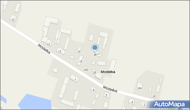 Modełka, Modełka, 16, mapa Modełka