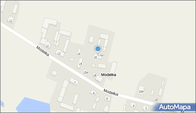 Modełka, Modełka, 17, mapa Modełka