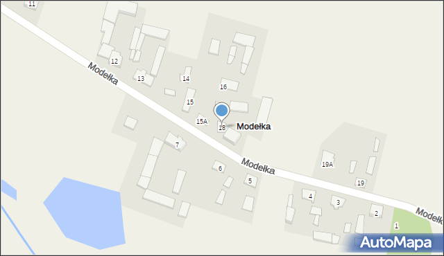 Modełka, Modełka, 18, mapa Modełka