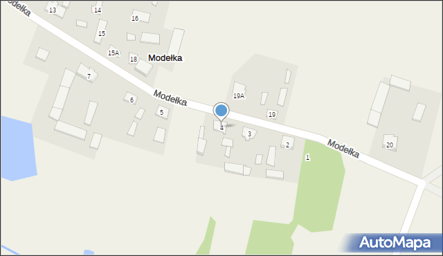 Modełka, Modełka, 4, mapa Modełka
