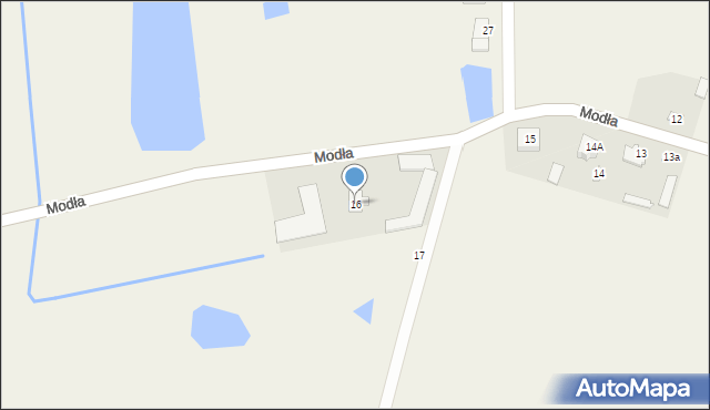 Modła, Modła, 16, mapa Modła