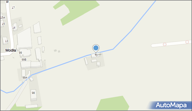Modła, Modła, 70, mapa Modła