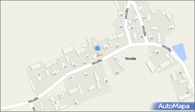 Modła, Modła, 19, mapa Modła