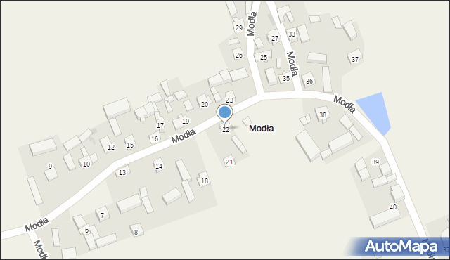 Modła, Modła, 22, mapa Modła