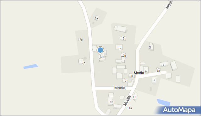 Modła, Modła, 7A, mapa Modła