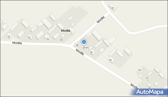 Modła, Modła, 27, mapa Modła