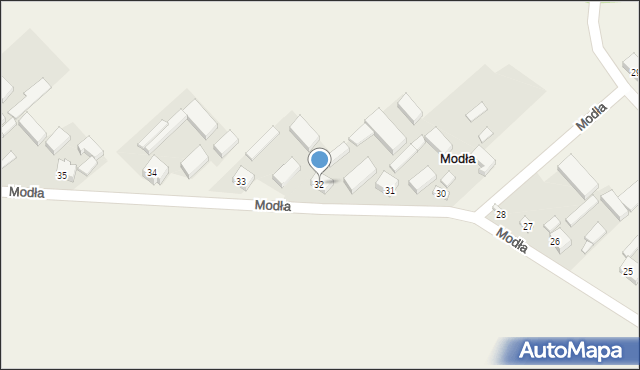 Modła, Modła, 32, mapa Modła