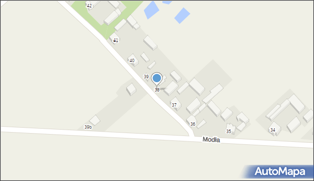 Modła, Modła, 38, mapa Modła