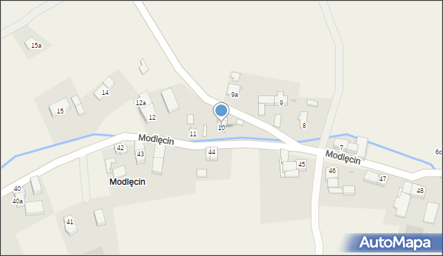 Modlęcin, Modlęcin, 10, mapa Modlęcin