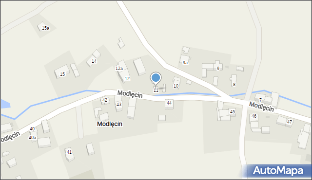 Modlęcin, Modlęcin, 11, mapa Modlęcin