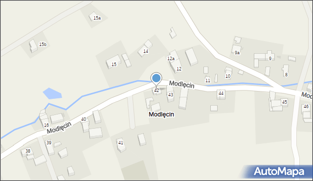 Modlęcin, Modlęcin, 42, mapa Modlęcin